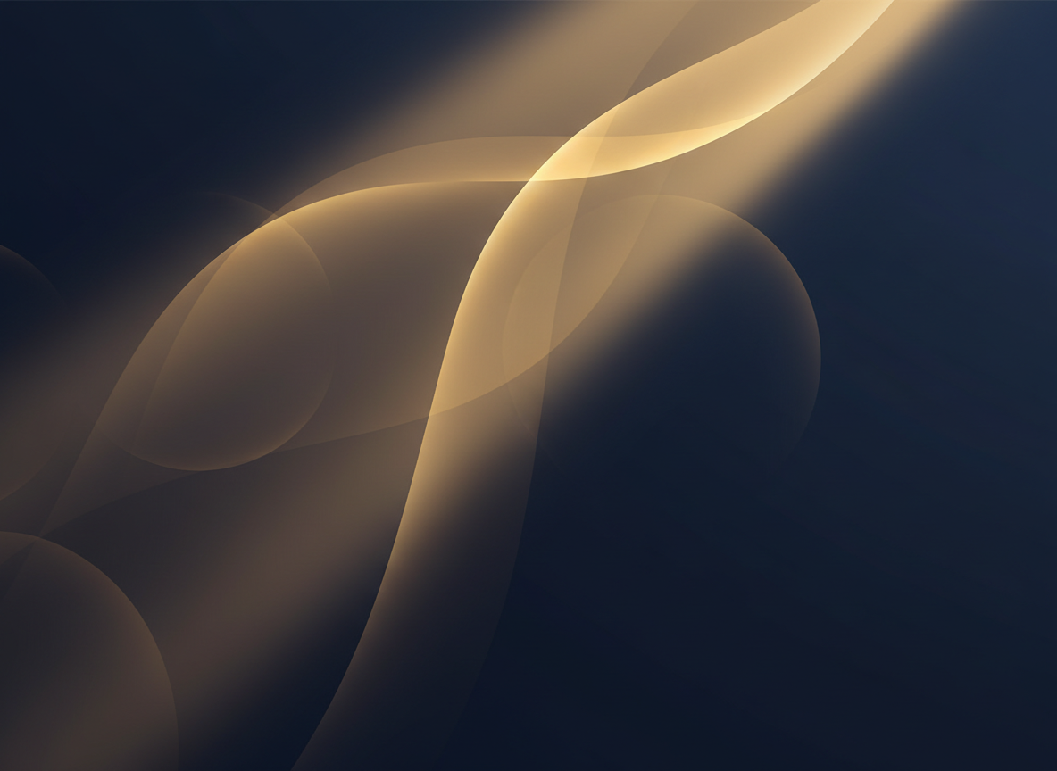 Serene sunlight rays against deep navy tones representing sun protection and vision care